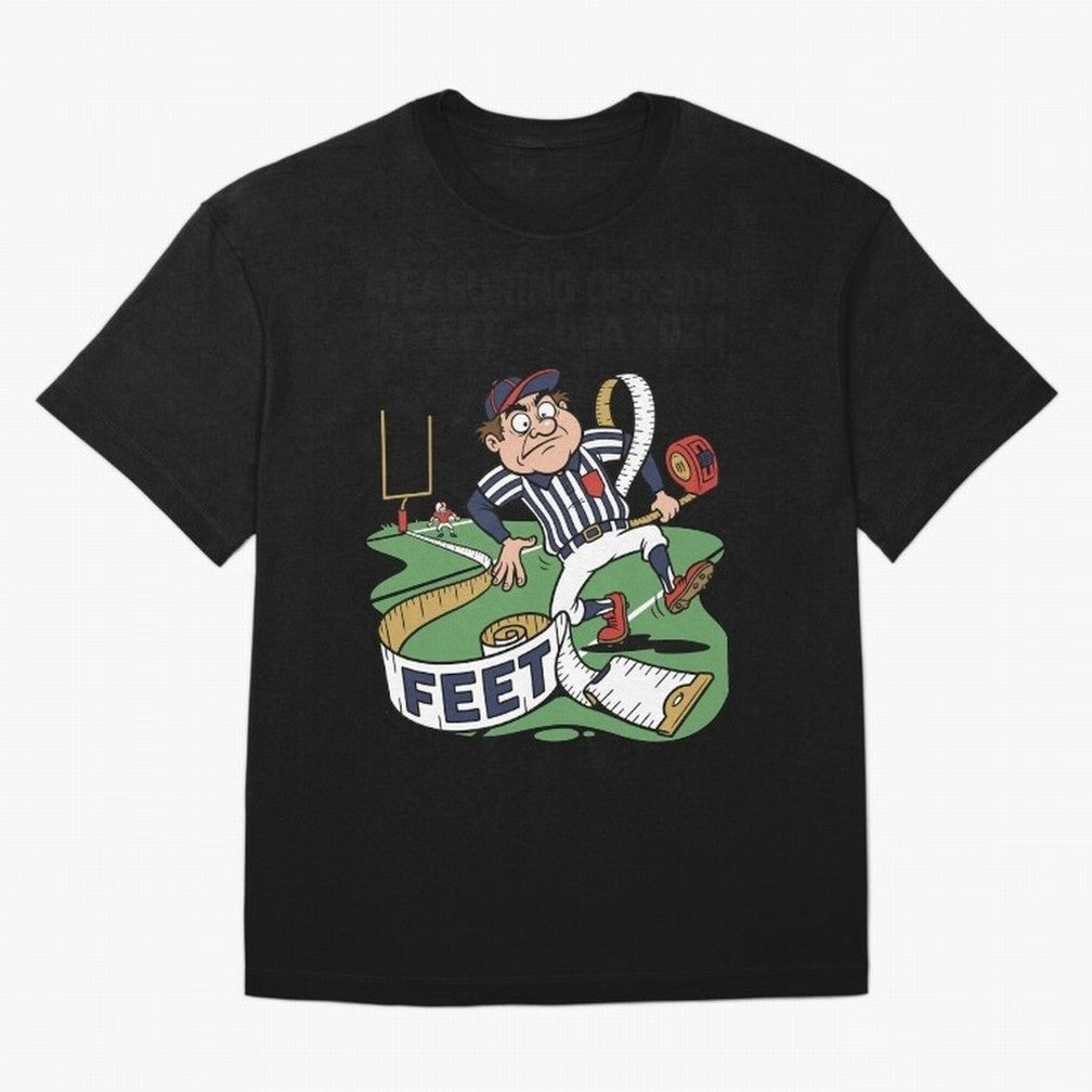 Measuring Offside in Feet ¡ª USA 2026 V2 Oversized T-Shirt Bring Supporter Culture to Global Football Passion for FIFA World Cup 2026, Celebrating Messi, Neymar and Mbappe, Portugal, Spain and Germany, Football Passion, Legendary Performances,