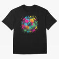 Color Splash Artistic Soccer Ball Design Oversized T-Shirt Feel the Heartbeat of Match Day Hype around FIFA World Cup 2026, Haaland, Netherlands, Football History, Final Match Energy, Crowd Noise and Once in a Lifetime Moments; Created for Match