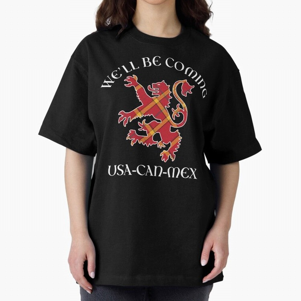 Scotland on Tour WC 2026 Oversized T-Shirt Carry National Pride through FIFA World Cup 2026 USA Canada Mexico Spirit, with Argentina, Cristiano Ronaldo, Match Day Excitement, Supporter Culture, Golden Goals and Global Football Passion; Ideal for