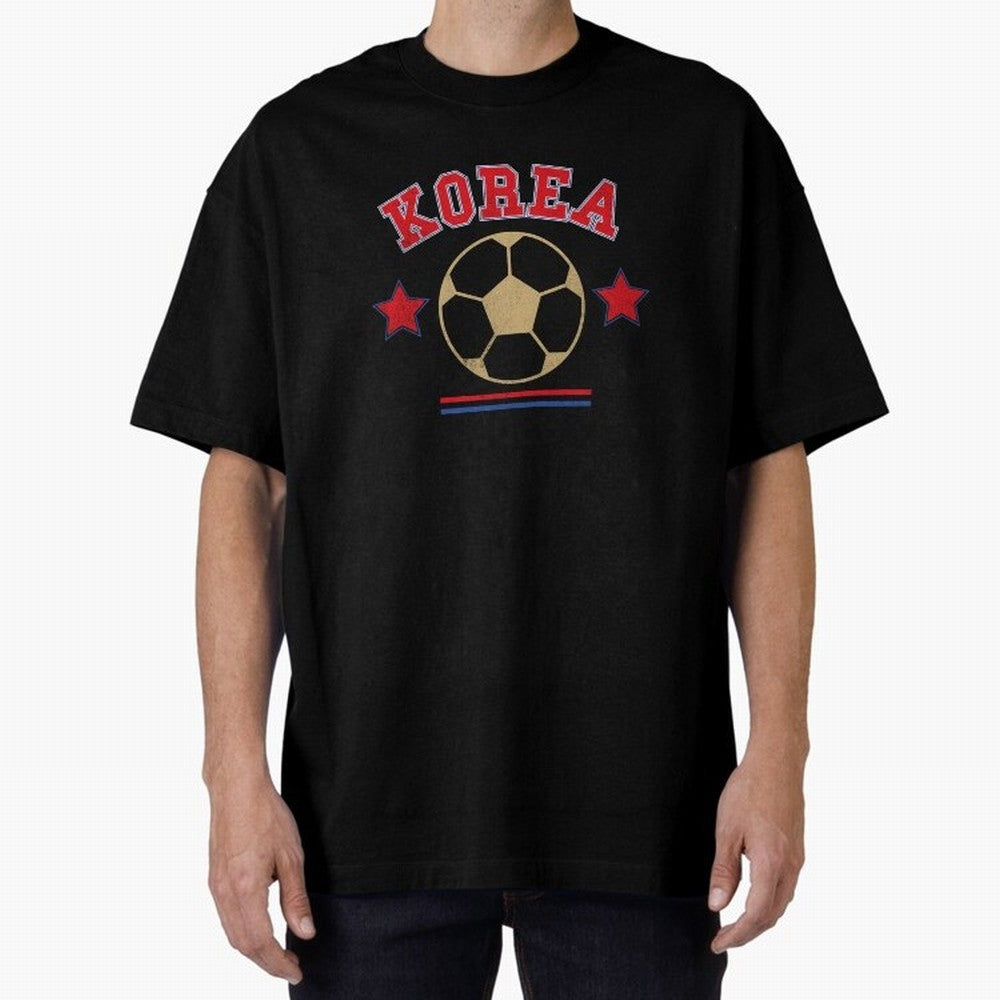 Korea 2026 ¡ª Vintage Soccer Tee Oversized T-Shirt Carry National Pride through FIFA World Cup 2026 for Fans of Mbappe and England, France and Netherlands, Bringing Championship Spirit, Famous Goals, Roaring Crowds and International Football Unity;