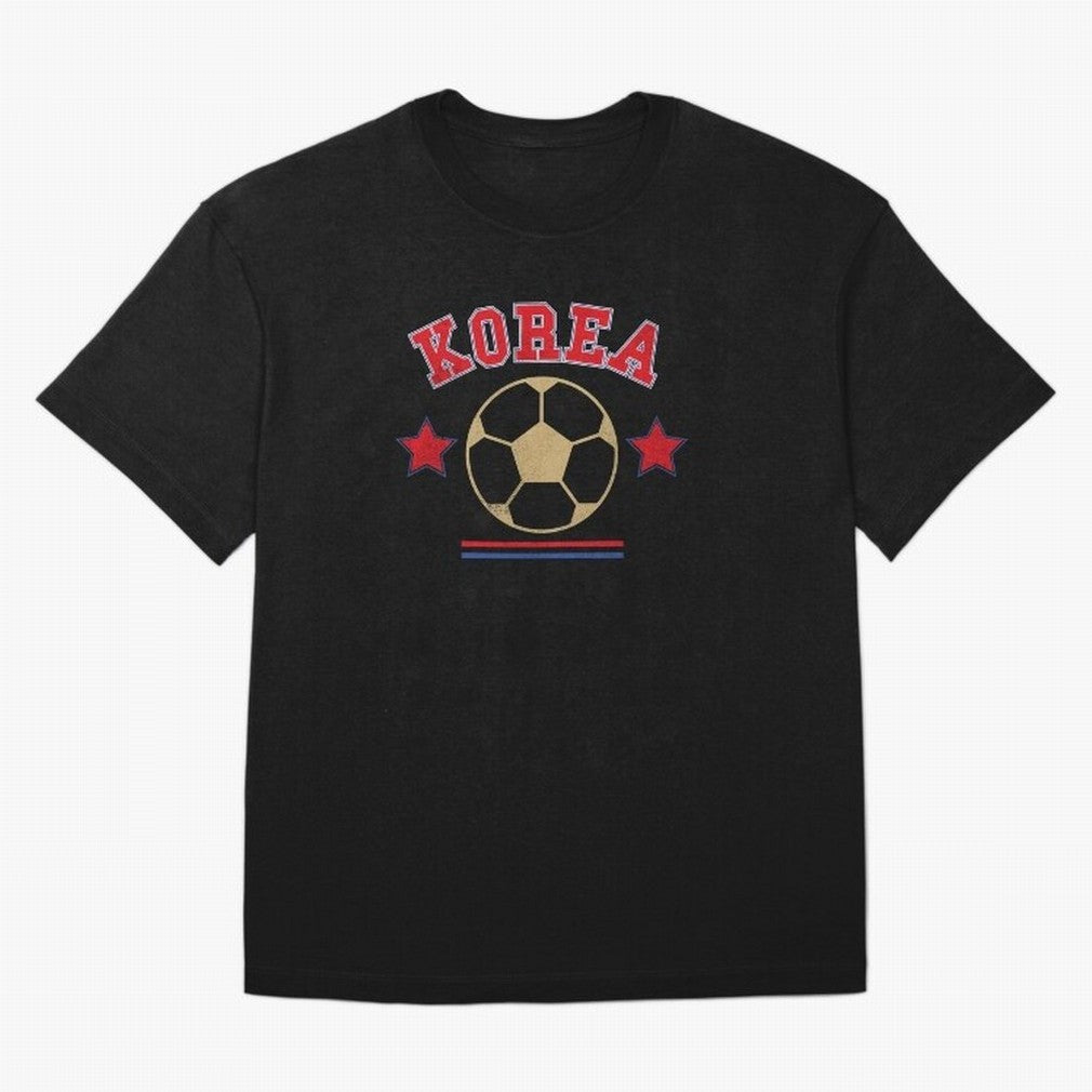 Korea 2026 ¡ª Vintage Soccer Tee Oversized T-Shirt Carry National Pride through FIFA World Cup 2026 for Fans of Mbappe and England, France and Netherlands, Bringing Championship Spirit, Famous Goals, Roaring Crowds and International Football Unity;