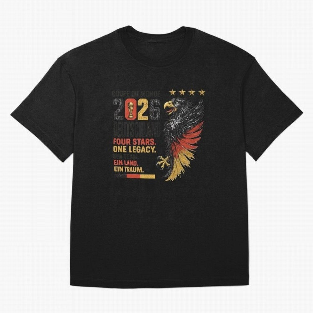 Germany Soccer World Cup 2026 Eagle Vintage Design Oversized T-Shirt Capture Stadium Memories from FIFA World Cup 2026 USA Canada Mexico Highlighting Messi and Cristiano Ronaldo, Germany Energy, Sports Nostalgia, International Competition, Famous