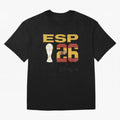 Spain Football World Cup 2026 - Vintage ESP 26 Flag Design Oversized T-Shirt Mark Global Football Passion for FIFA World Cup 2026 Group Stage, Connected to Messi, Argentina, Tournament Hype, Historic Matchups, Family Viewing Parties and Global