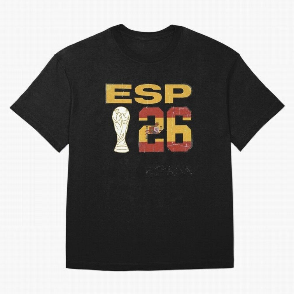Spain Football World Cup 2026 - Vintage ESP 26 Flag Design Oversized T-Shirt Mark Global Football Passion for FIFA World Cup 2026 Group Stage, Connected to Messi, Argentina, Tournament Hype, Historic Matchups, Family Viewing Parties and Global
