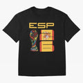 Spain Soccer World Cup 2026 Fan Art - ESP La Roja Oversized T-Shirt Celebrate National Team Dreams in FIFA World Cup 2026 for Fans of Haaland and Mbappe and Portugal, Bringing Football Festival Excitement, Trophy Ambitions, Country Rivalries and