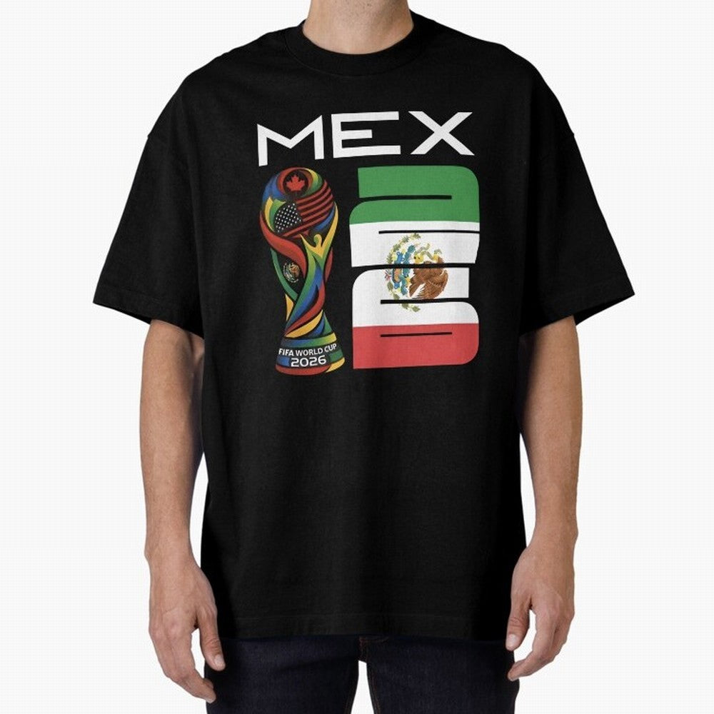 Mexico World Cup 2026 Host City Football Design Oversized T-Shirt Bring Home FIFA World Cup 2026 USA Canada Mexico for Fans of Haaland and Mbappe and Spain, Bringing Stadium Chants, National Pride, Trophy Dreams and Unforgettable Football Memories;