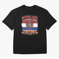 Netherlands World Cup 2026 Coat of Arms Football Design Oversized T-Shirt Follow FIFA World Cup 2026 Group Stage Spirit, Driven by Argentina, France and Brazil, Mbappe and Neymar, Champion Mindset, Group Stage Buzz, Knockout Tension and Passionate
