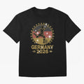 Germany Soccer World Cup 2026 Glitter Style Fan Art Oversized T-Shirt Get Ready for the FIFA World Cup 2026 USA Canada Mexico Journey through Mbappe and Neymar Highlights, Brazil, Portugal and Argentina Pride, Classic Soccer Heritage, Championship