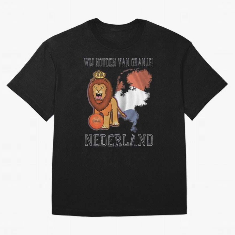 Dutch Pride Lion - Netherlands Football Fans Oranje Oversized T-Shirt Elevate the FIFA World Cup 2026 Journey through CR7 and Messi Highlights, Argentina and Brazil Pride, Sports Nostalgia, International Competition, Famous Players and