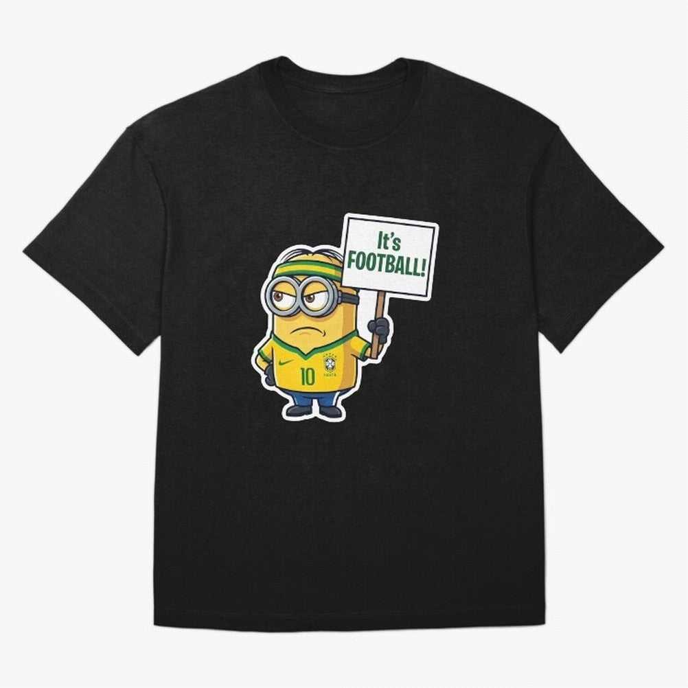 It's Football! - Funny Brazil Soccer Meme (Soccer v Football) v2 Oversized T-Shirt Share FIFA World Cup 2026 USA Canada Mexico for Fans of CR7 and Argentina, France and Brazil, Bringing Football Festival Excitement, Trophy Ambitions, Country