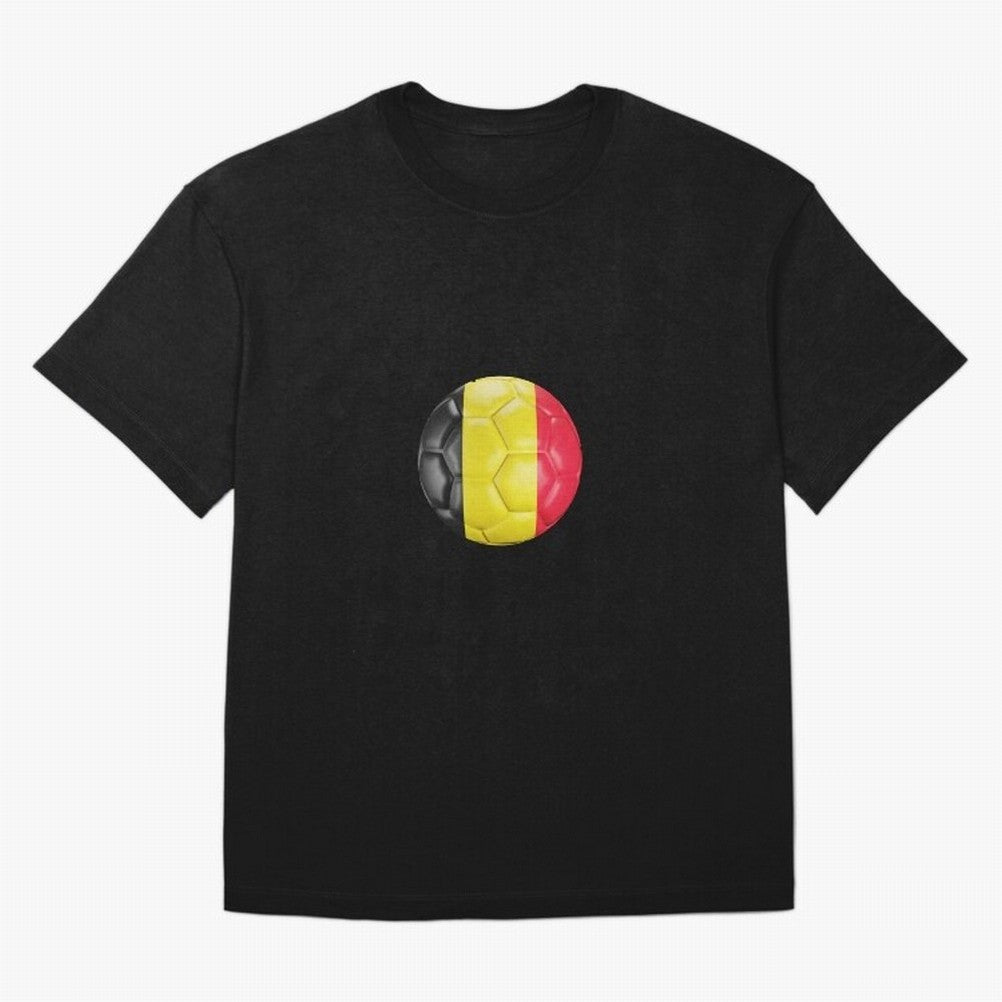 Belgium Football Ball Oversized T-Shirt Support Iconic Players in FIFA World Cup 2026 USA Canada Mexico Connected to Neymar, Brazil, Portugal and Argentina Energy, Soccer Culture, Superstar Moments, National Team Dreams and Competitive Fire; Ideal