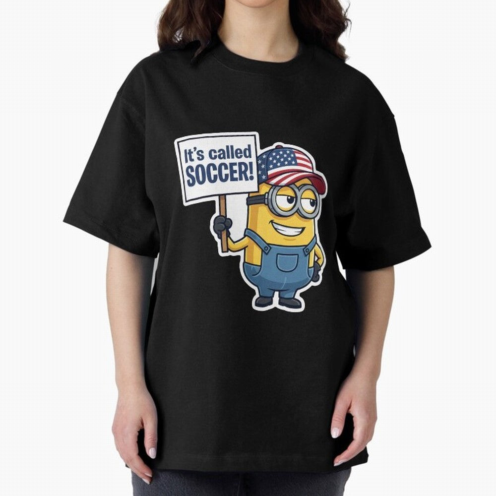 It's Called Soccer! - Funny US Football Meme (Soccer v Football) v1 Oversized T-Shirt Celebrate Rivalries and Pride in Match Day Hype around FIFA World Cup 2026, Cristiano Ronaldo, France and Portugal, Game Day Rituals, Football Legends, Country