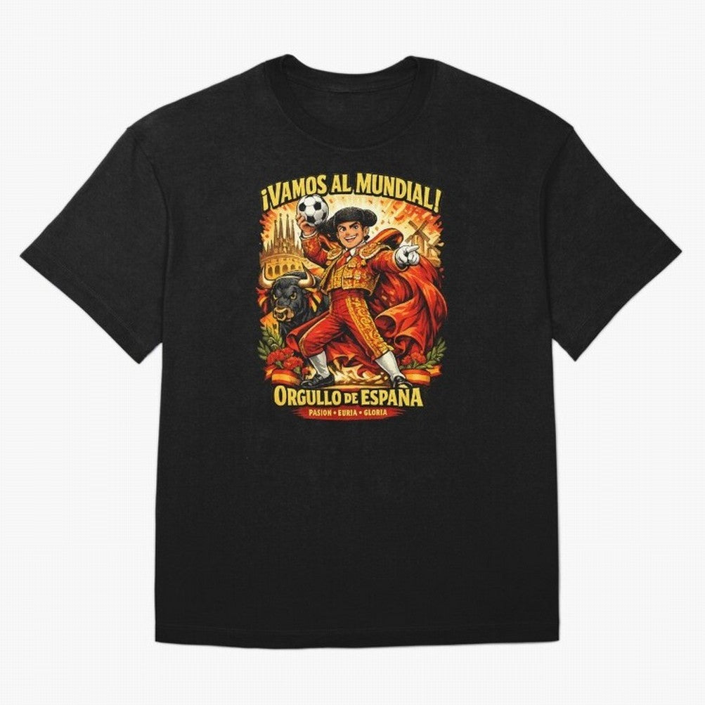 Spain World Cup 2026 Matador Fan Shirt Oversized T-Shirt Support Iconic Players in FIFA World Cup 2026 for Fans of Mbappe and Neymar and Argentina, Bringing Champion Mindset, Group Stage Buzz, Knockout Tension and Passionate Fan Culture; Perfect