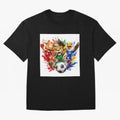 World Football Mascots ¨C Ultimate Soccer Fan Cartoon Design Oversized T-Shirt Bring Supporter Culture to the FIFA World Cup 2026 USA Canada Mexico Journey through Messi, CR7 and Mbappe Highlights, Netherlands Pride, Soccer Culture, Superstar