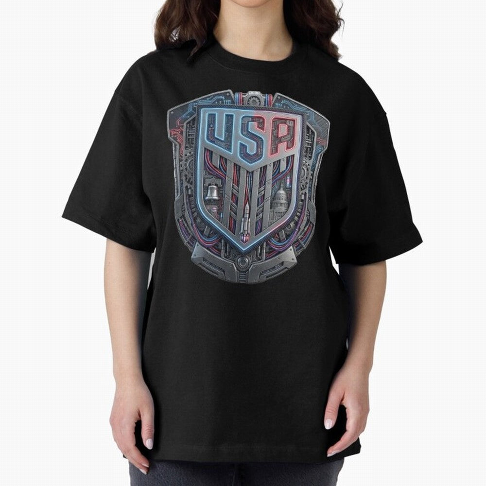United States Great Seal - American Pride Oversized T-Shirt Celebrate Classic Football Spirit in Match Day Hype around FIFA World Cup 2026 Group Stage, Messi, Neymar and Mbappe, France and Portugal, Sports Nostalgia, International Competition,