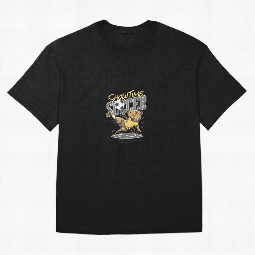 Capybara Playing Soccer Football Gray Vibes Oversized T-Shirt Turn Up for the FIFA World Cup 2026 Journey through Cristiano Ronaldo Highlights, Germany Pride, Game Day Rituals, Football Legends, Country Pride and the Road to the Final; Ideal for