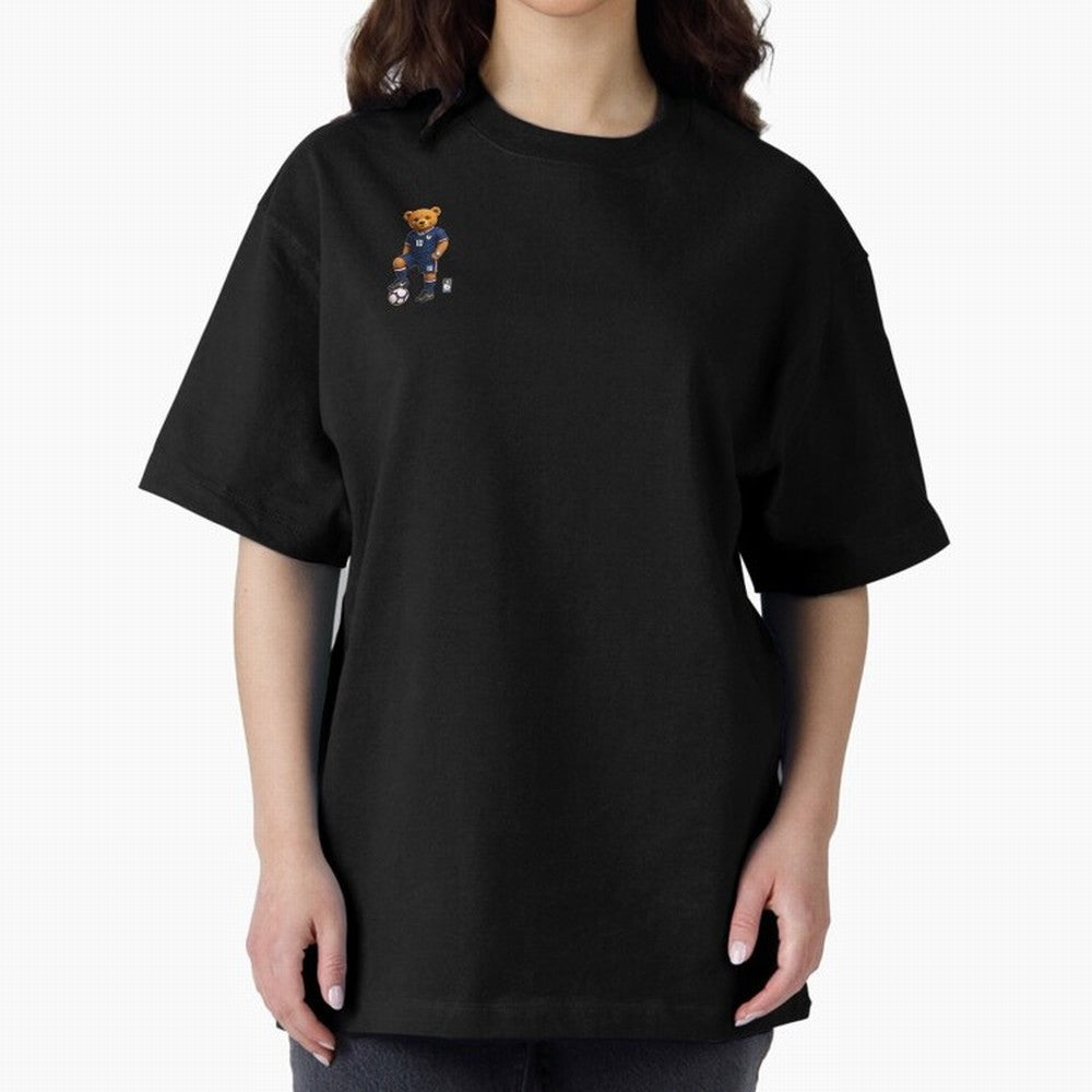 France Soccer Bear World Cup Teddy Bear Oversized T-Shirt Honor Football Greatness during FIFA World Cup 2026 USA Canada Mexico for Fans of Haaland and France, Bringing Retro Football Energy, Iconic Rivalries, Trophy Chase Drama and Stadium