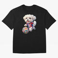 Cute Maltese Soccer Star - FIFA 2026 World Cup Edition Oversized T-Shirt Show Your Love for FIFA World Cup 2026 Group Stage Driven by Messi, Netherlands Energy, Soccer Culture, Superstar Moments, National Team Dreams and Competitive Fire; Great for