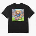 Golden Retriever Soccer Champ - World Cup 2026 Spirit Oversized T-Shirt Remember FIFA World Cup 2026 USA Canada Mexico Spirit, Filled with France and Portugal, Haaland, Classic Soccer Heritage, Championship Pressure, Fan Loyalty and International