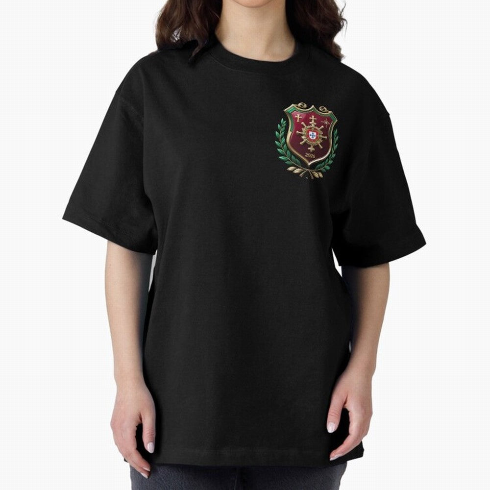 Portugal World Cup 2026 Oversized T-Shirt Celebrate Rivalries and Pride in Global Football Passion for FIFA World Cup 2026 Group Stage, Connected to Cristiano Ronaldo, Portugal, Retro Football Energy, Iconic Rivalries, Trophy Chase Drama and