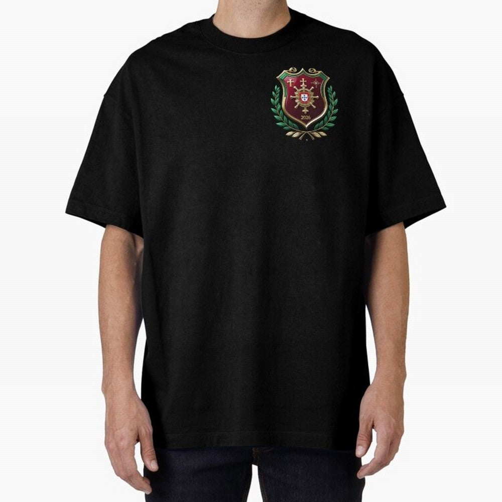 Portugal World Cup 2026 Oversized T-Shirt Celebrate Rivalries and Pride in Global Football Passion for FIFA World Cup 2026 Group Stage, Connected to Cristiano Ronaldo, Portugal, Retro Football Energy, Iconic Rivalries, Trophy Chase Drama and