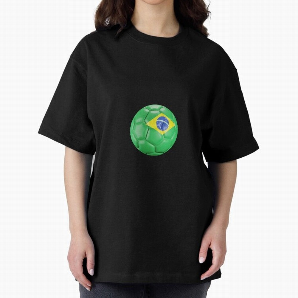 Brazil Oversized T-Shirt Stand Out with Spirit from the FIFA World Cup 2026 Journey through Neymar, Haaland and Cristiano Ronaldo Highlights, Argentina and Brazil Pride, Fan Favorite Moments, National Team Passion, Big Match Drama and Soccer
