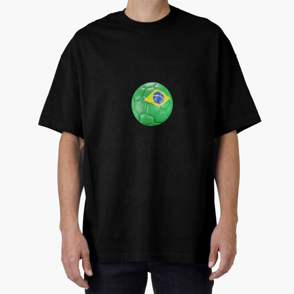 Brazil Oversized T-Shirt Stand Out with Spirit from the FIFA World Cup 2026 Journey through Neymar, Haaland and Cristiano Ronaldo Highlights, Argentina and Brazil Pride, Fan Favorite Moments, National Team Passion, Big Match Drama and Soccer