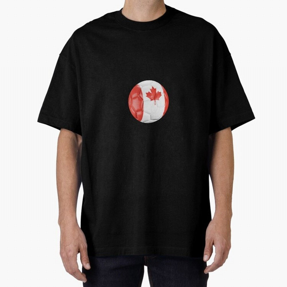 Canada Oversized T-Shirt Live the Energy of Match Day Hype around FIFA World Cup 2026, Mbappe, France, Global Supporter Spirit, Legendary Goals, National Colors and Tournament Celebration; Great for Watch Parties, Sports Bars, Family Nights, Fan