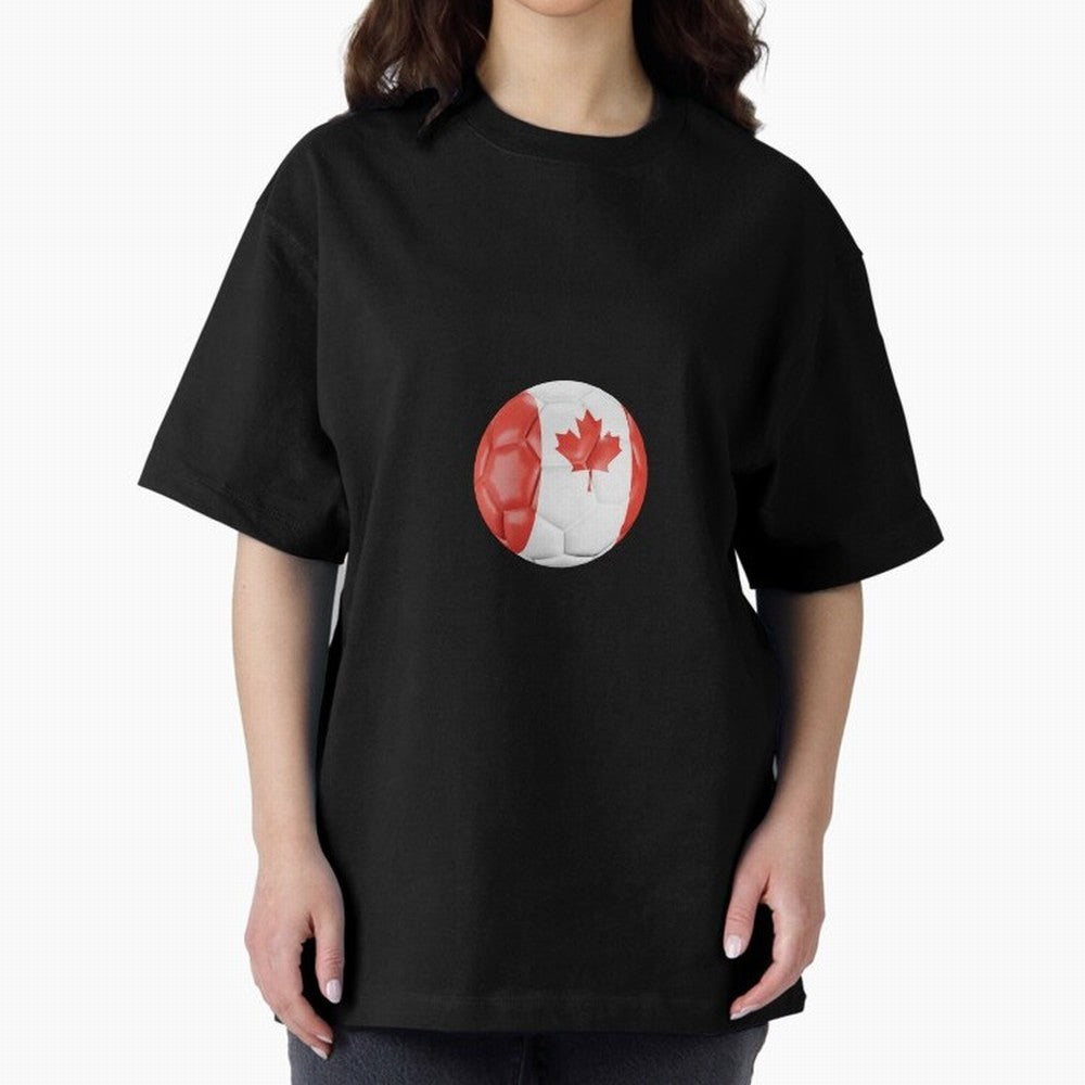Canada Oversized T-Shirt Live the Energy of Match Day Hype around FIFA World Cup 2026, Mbappe, France, Global Supporter Spirit, Legendary Goals, National Colors and Tournament Celebration; Great for Watch Parties, Sports Bars, Family Nights, Fan