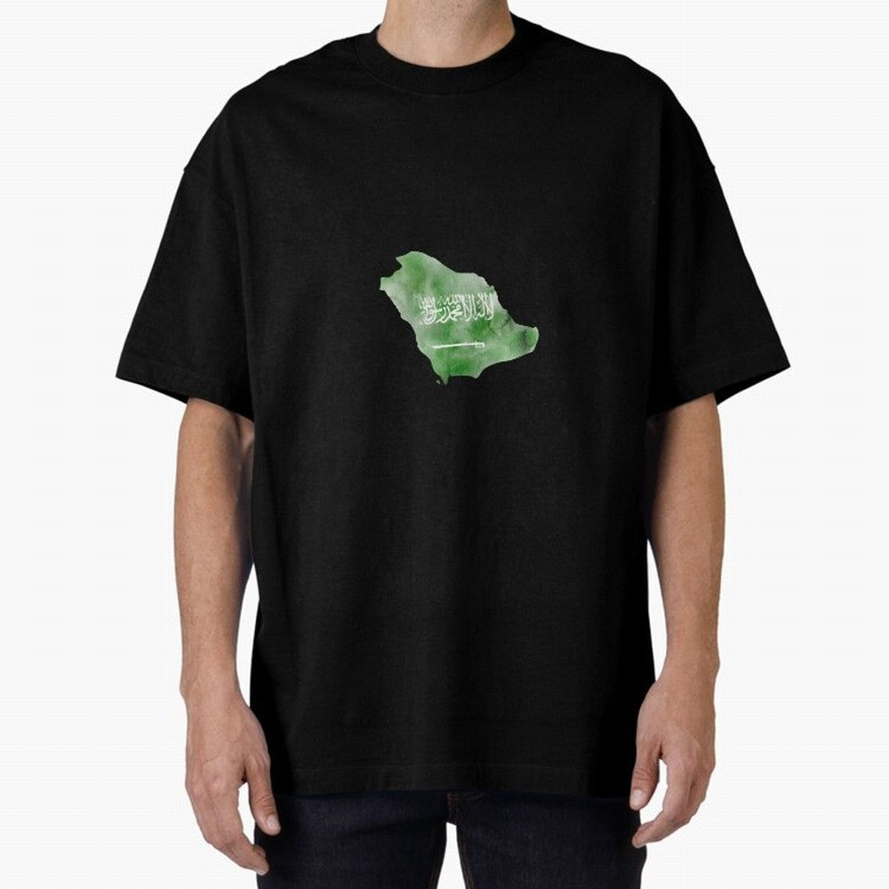 Saudi Arabia Oversized T-Shirt Show Up for the Glory of FIFA World Cup 2026 USA Canada Mexico Spirit, Inspired by Portugal, Haaland, Retro Football Energy, Iconic Rivalries, Trophy Chase Drama and Stadium Atmosphere; Perfect for Supporters Who Want