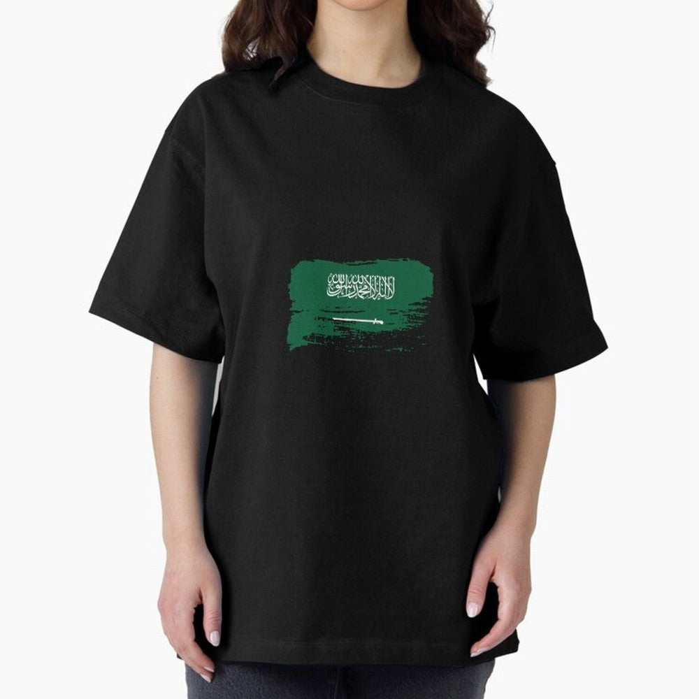 Saudi Arabia Oversized T-Shirt Bring Home the FIFA World Cup 2026 Group Stage Journey through CR7 and Messi Highlights, Argentina, France and Brazil Pride, Worldwide Fan Energy, Dramatic Goals, Stadium Lights and Championship Celebrations; Created