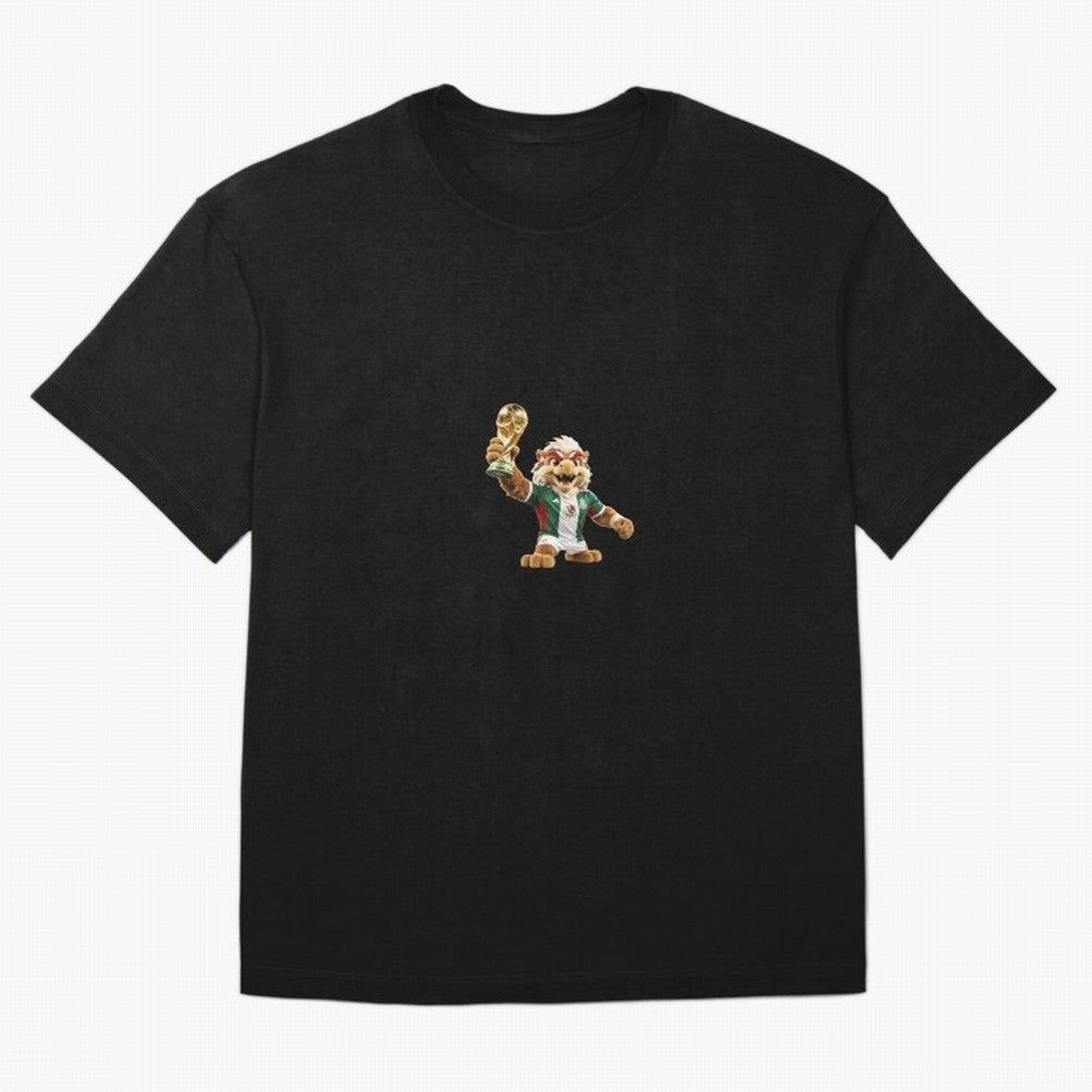 Mexico Soccer Mascot Champion - Mexican Football Victory Trophy 2026 Oversized T-Shirt Enjoy the Biggest Football Party of Global Football Passion for FIFA World Cup 2026 USA Canada Mexico, Inspired by CR7, Germany, Global Supporter Spirit,