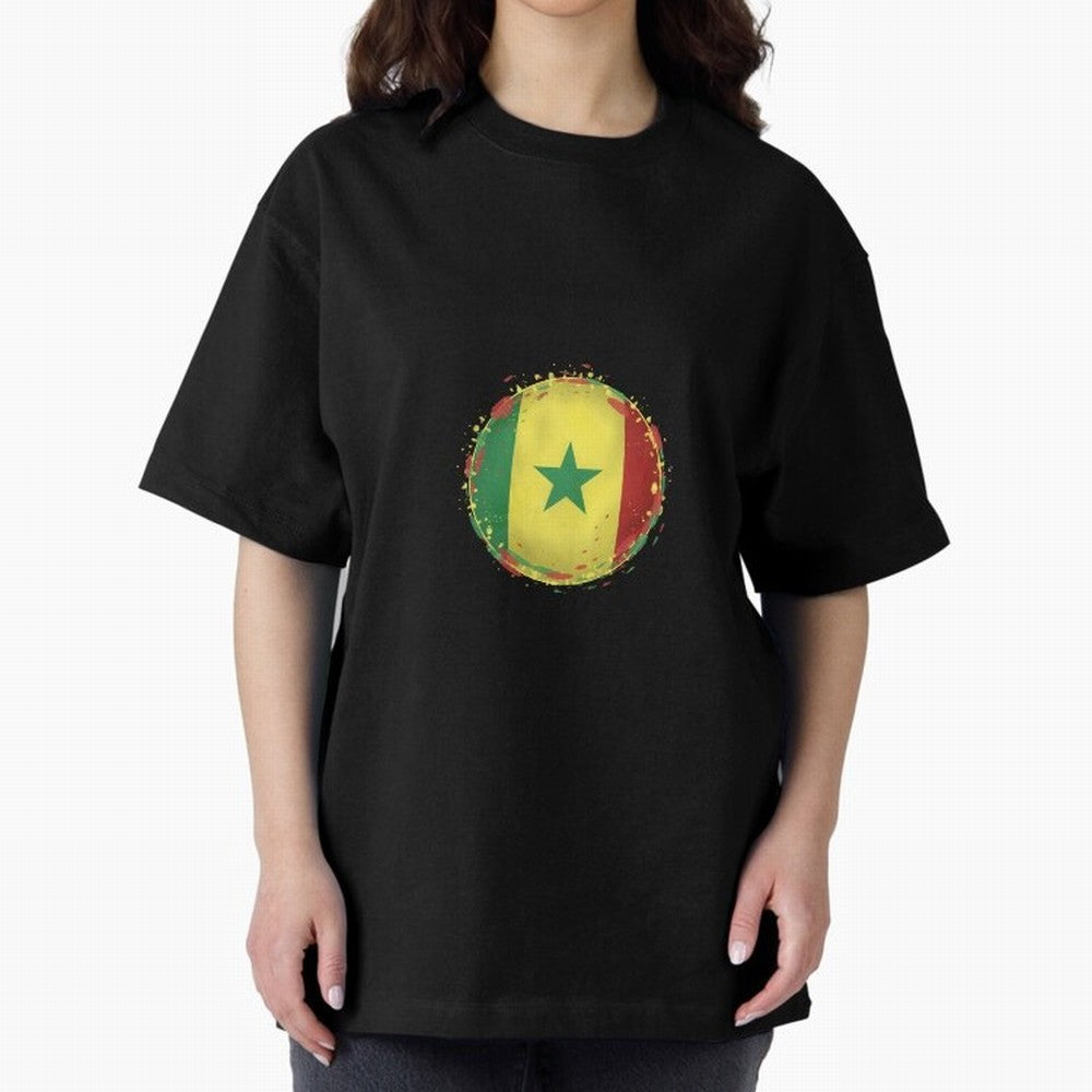 Senegal Oversized T-Shirt Show Your Stadium Side during Match Day Hype around FIFA World Cup 2026 USA Canada Mexico, Messi and Cristiano Ronaldo, Brazil, Football Festival Excitement, Trophy Ambitions, Country Rivalries and Star Player Buzz; Built