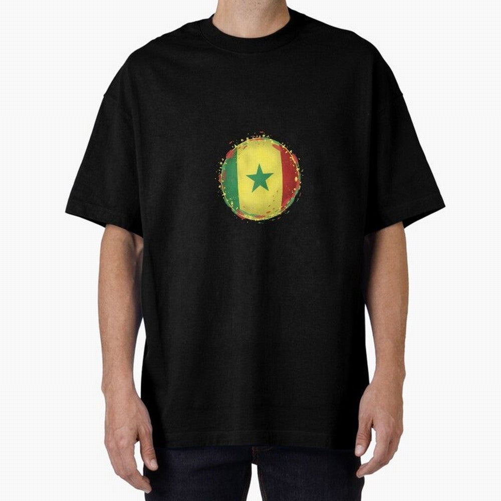 Senegal Oversized T-Shirt Show Your Stadium Side during Match Day Hype around FIFA World Cup 2026 USA Canada Mexico, Messi and Cristiano Ronaldo, Brazil, Football Festival Excitement, Trophy Ambitions, Country Rivalries and Star Player Buzz; Built
