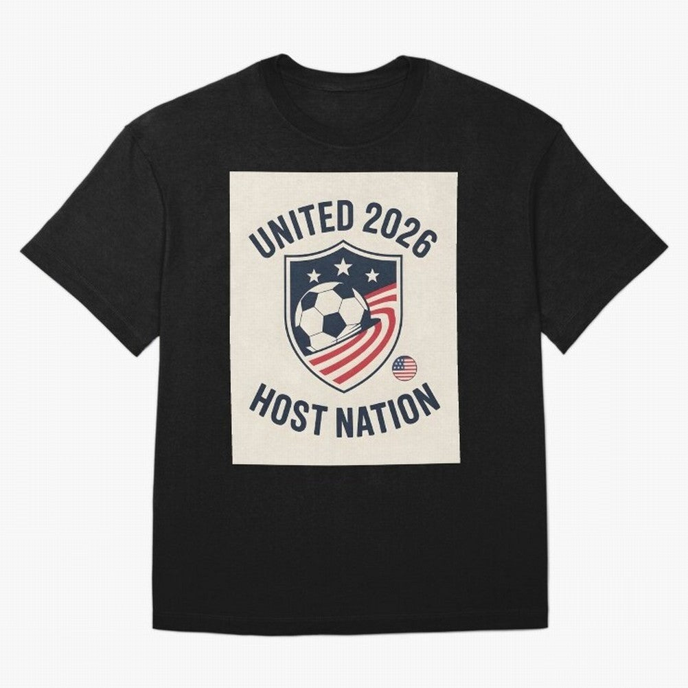United 2026 USA World Cup Host Nation Soccer Crest T-Shirt Oversized T-Shirt Celebrate National Team Dreams in FIFA World Cup 2026 Made for Messi and Cristiano Ronaldo, Brazil, Portugal and Argentina Energy, Fan Favorite Moments, National Team