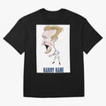 Harry Kane Caricature Print Oversized T-Shirt Live the Energy of FIFA World Cup 2026 Group Stage Featuring Messi, England Energy, Supporter Pride, Iconic Celebrations, Legendary Names and Global Match Day Energy; Created for Match Day Parties,