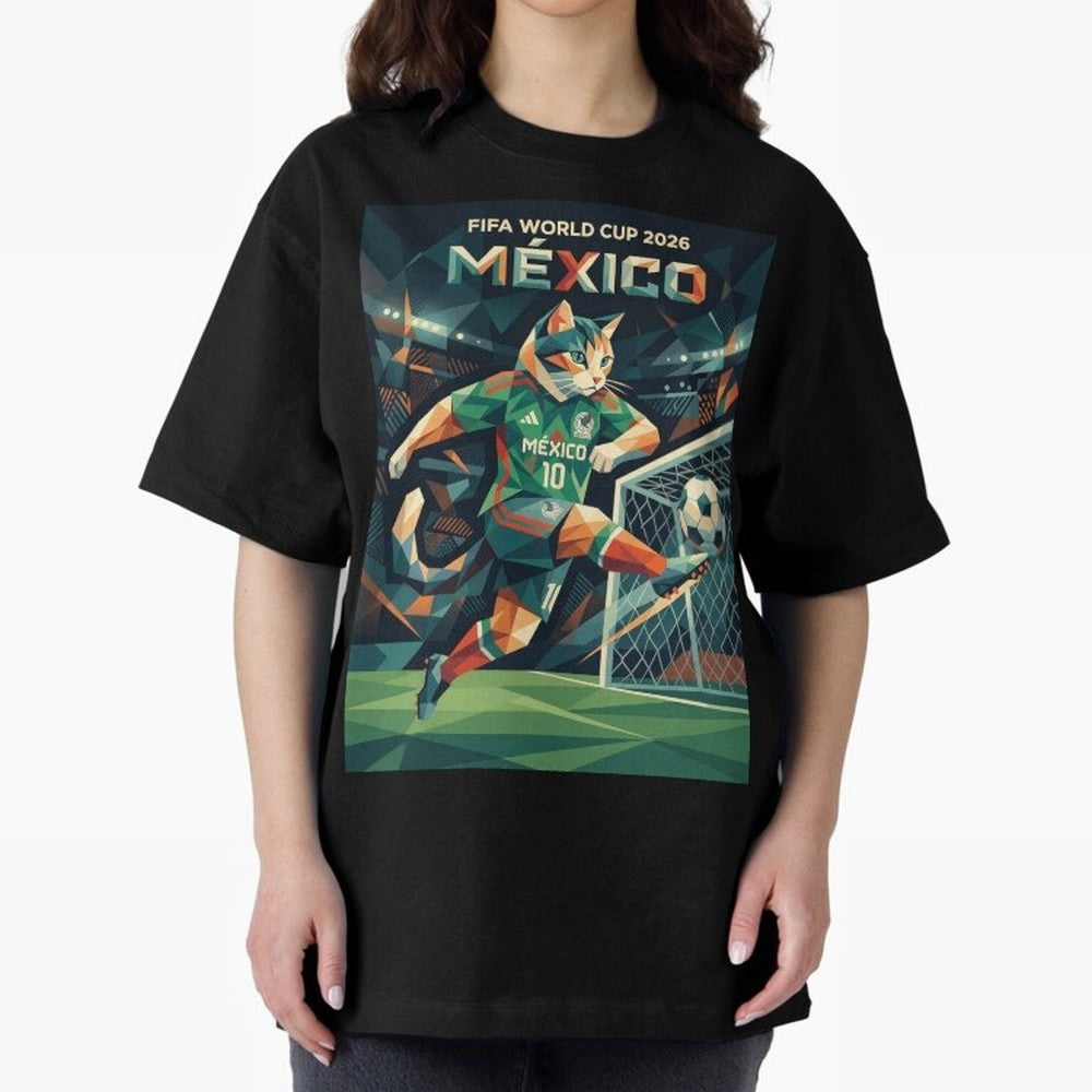 FIFA World Cup Mexico Oversized T-Shirt Keep the Match Day Mood of Match Day Hype around FIFA World Cup 2026 USA Canada Mexico, Neymar, Argentina and Brazil, Classic Soccer Heritage, Championship Pressure, Fan Loyalty and International Pride; Built
