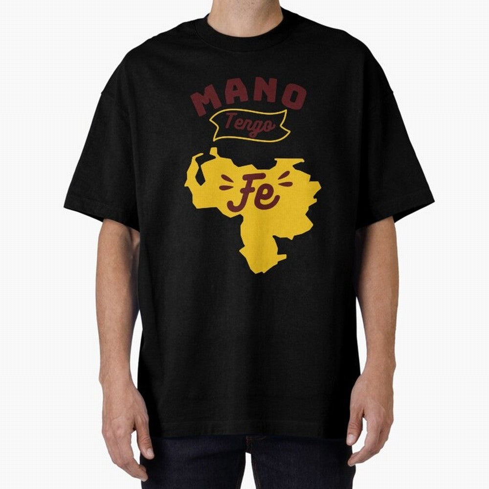 HAND I HAVE FAITH Oversized T-Shirt Bring FIFA World Cup 2026 USA Canada Mexico Spirit, Inspired by Spain, Messi, Global Supporter Spirit, Legendary Goals, National Colors and Tournament Celebration; Perfect for Supporters Who Want Bold Football