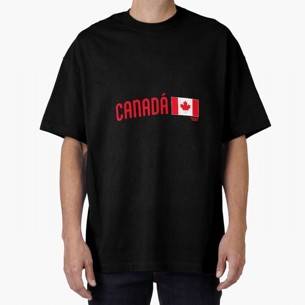 2026 Canada Soccer Fan World Cup Oversized T-Shirt Cheer through Every Moment of FIFA World Cup 2026 Group Stage Spirit, Inspired by Brazil, Mbappe and Neymar, Retro Football Energy, Iconic Rivalries, Trophy Chase Drama and Stadium Atmosphere;