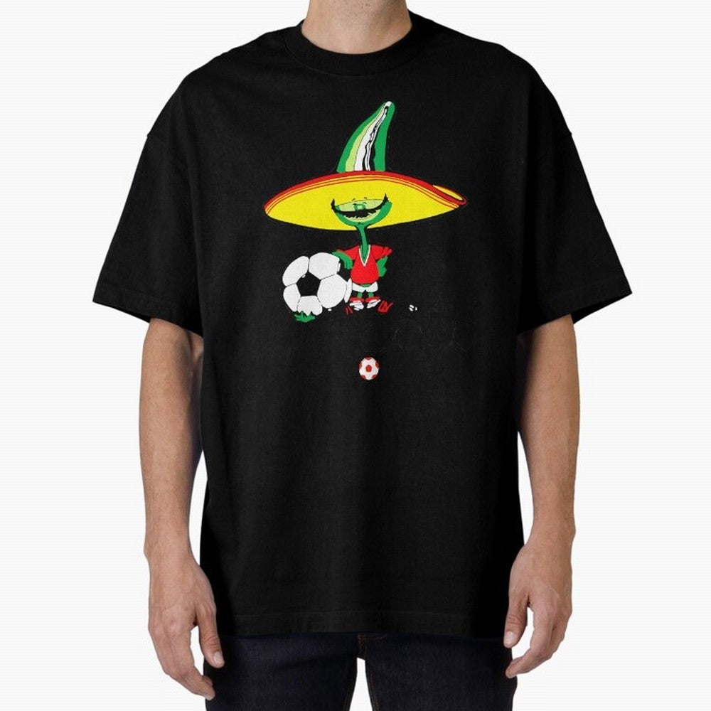 Mexico 86 Oversized T-Shirt Represent FIFA World Cup 2026 Built around Neymar, Haaland and Cristiano Ronaldo, Argentina Energy, Championship Spirit, Famous Goals, Roaring Crowds and International Football Unity; Perfect for Fans, Collectors, Family