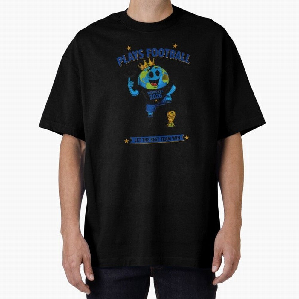 Soccer Oversized T-Shirt Bring the FIFA World Cup 2026 Group Stage Journey through Mbappe Highlights, Spain Pride, Football Festival Excitement, Trophy Ambitions, Country Rivalries and Star Player Buzz; Created for Match Day Parties, Soccer Gifts,