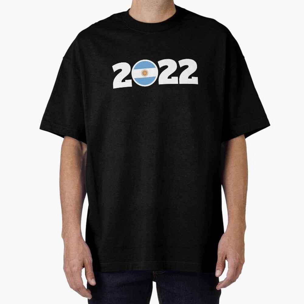 Argentina 2022 World Champions Three Stars Oversized T-Shirt Show Love for Legendary Goals in the FIFA World Cup 2026 Journey through CR7 Highlights, Brazil, Portugal and Argentina Pride, Stadium Memories, Football Loyalty, International Chants and