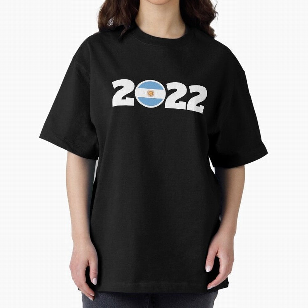 Argentina 2022 World Champions Three Stars Oversized T-Shirt Show Love for Legendary Goals in the FIFA World Cup 2026 Journey through CR7 Highlights, Brazil, Portugal and Argentina Pride, Stadium Memories, Football Loyalty, International Chants and