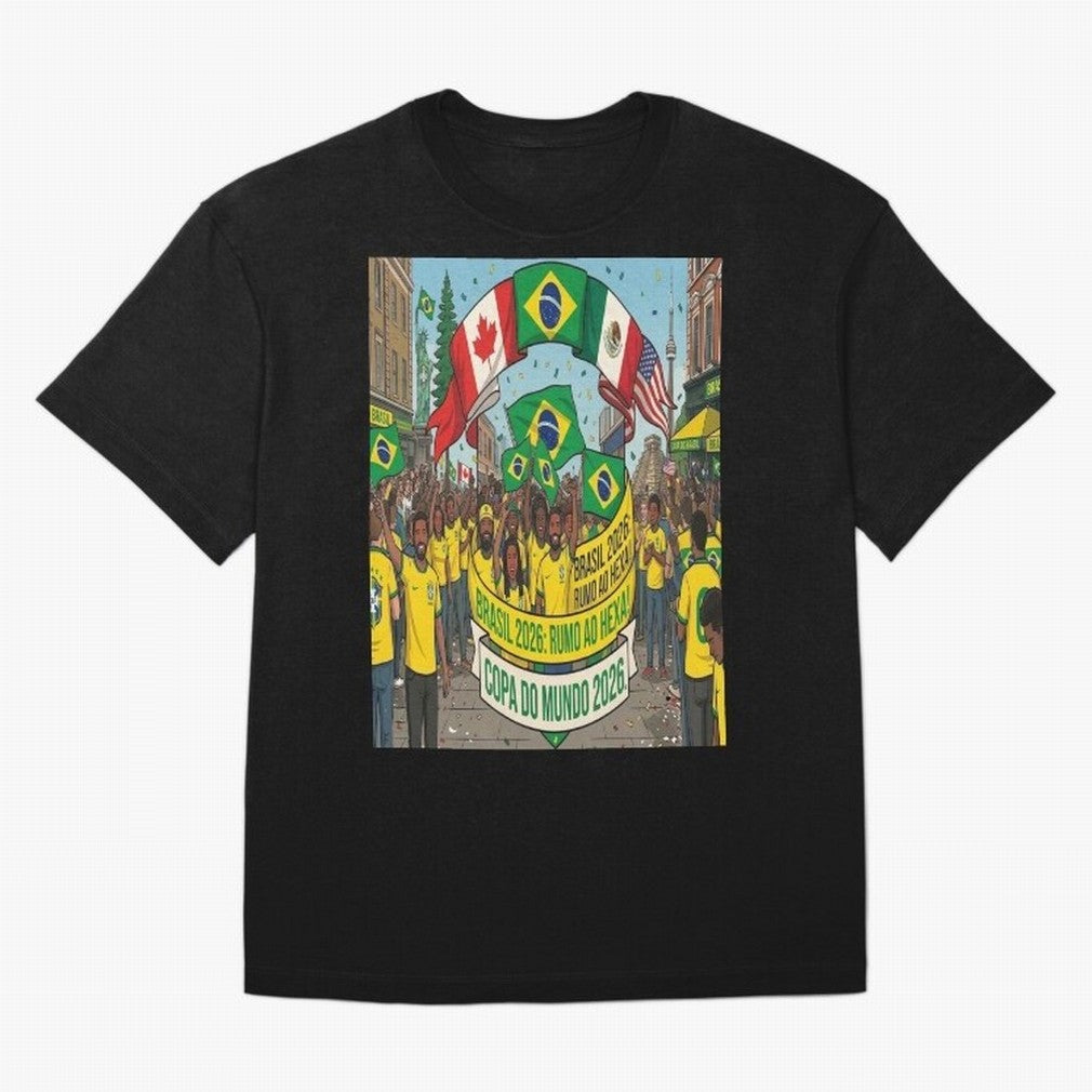 Brazil World Cup 2026 Oversized T-Shirt Fuel FIFA World Cup 2026 for Fans of Haaland and England, Bringing Vintage Soccer Flavor, Modern Football Stars, National Flags and Final Night Emotion; Made for Collectors Who Enjoy Iconic Players, Country