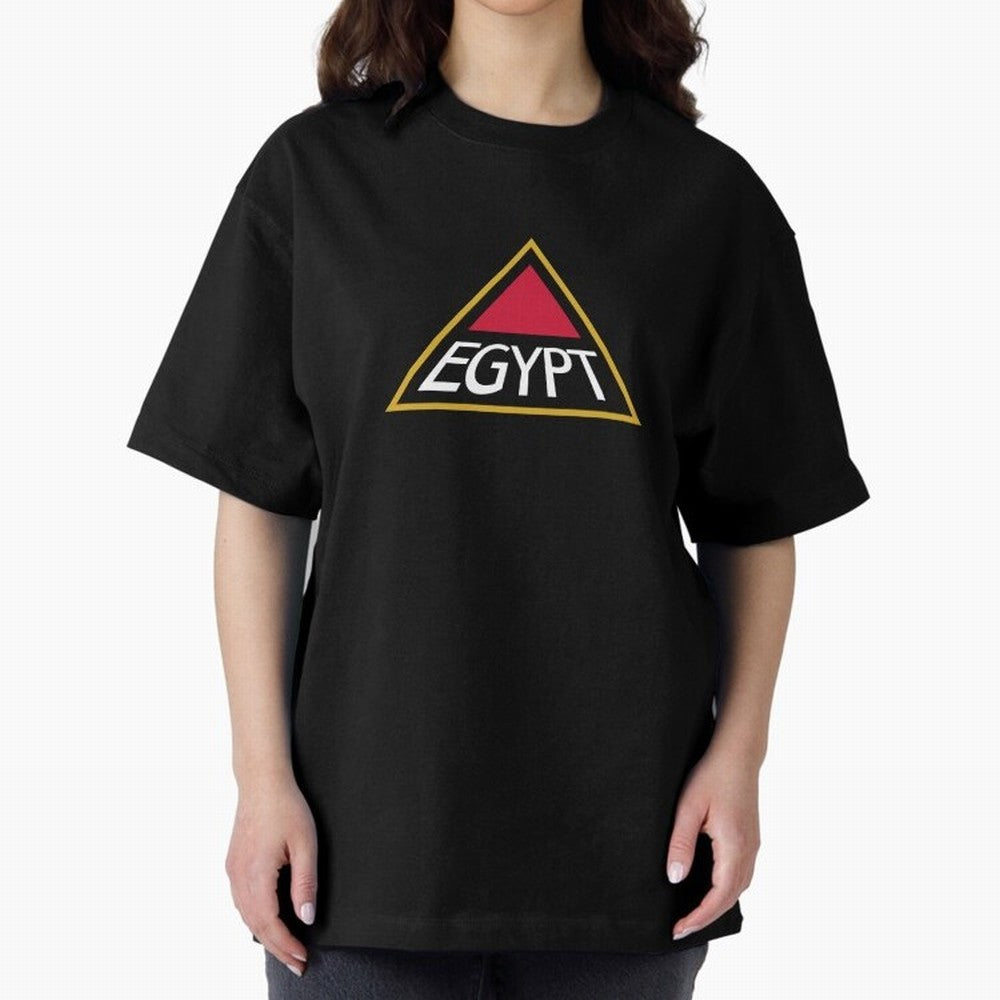 Logo of Egypt Oversized T-Shirt Share FIFA World Cup 2026 Group Stage Inspired by Mbappe, Brazil, Portugal and Argentina Energy, Football Passion, Legendary Performances, Festival Vibes and Supporter Community; Created for Match Day Parties, Soccer