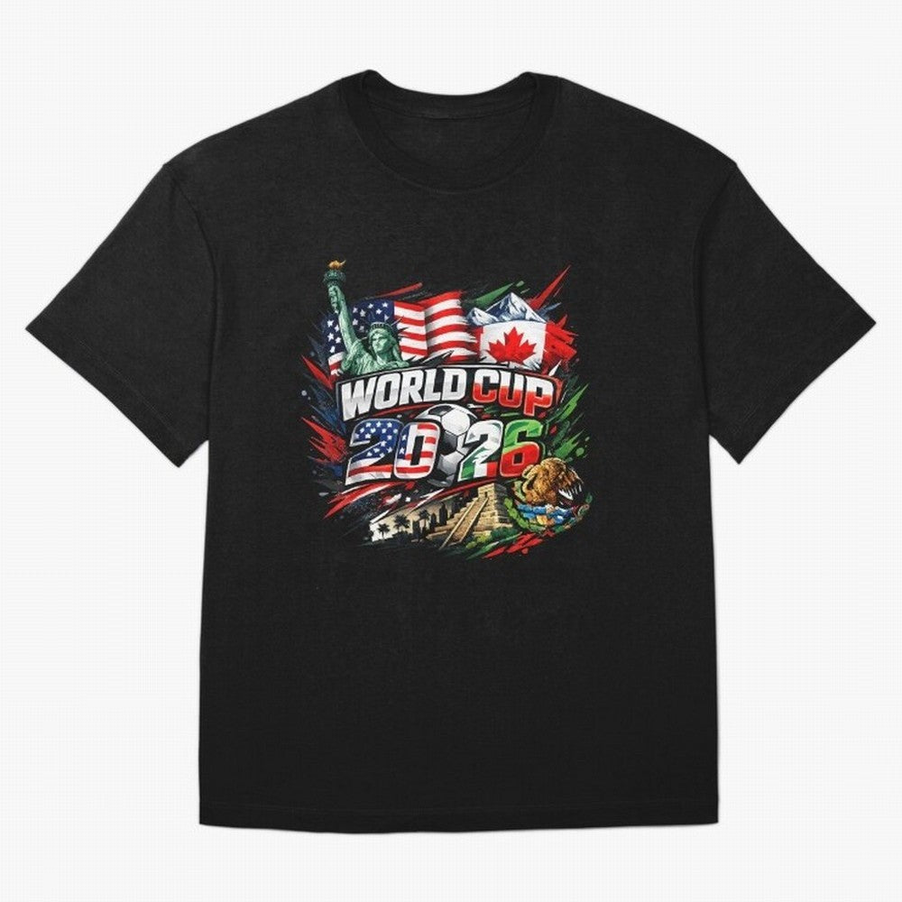 2026 North America Football Championship Oversized T-Shirt Bring Trophy Dreams to FIFA World Cup 2026 Inspired by Messi, Netherlands Energy, Vintage Soccer Flavor, Modern Football Stars, National Flags and Final Night Emotion; Created for Match Day