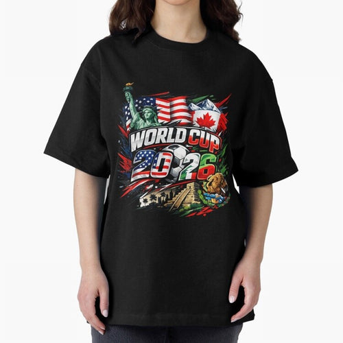 2026 North America Football Championship Oversized T-Shirt Bring Trophy Dreams to FIFA World Cup 2026 Inspired by Messi, Netherlands Energy, Vintage Soccer Flavor, Modern Football Stars, National Flags and Final Night Emotion; Created for Match Day